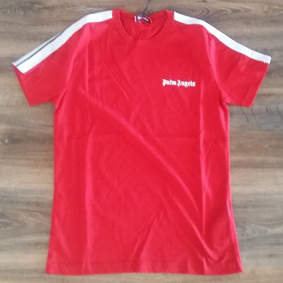 palm angels red tee